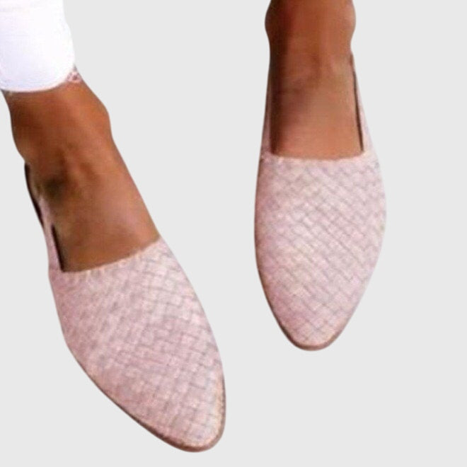 Hazel | Woven Leather Pointed Toe Slip On Mules
