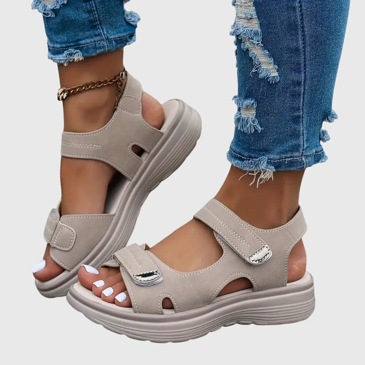 Petra | Double Velcro Sport Open Toe Platform Sandals