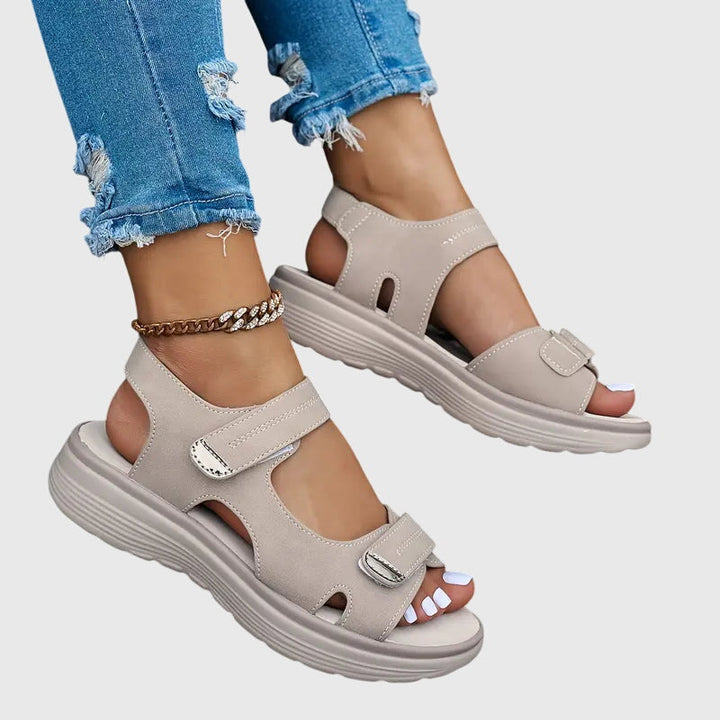 Petra | Double Velcro Sport Open Toe Platform Sandals