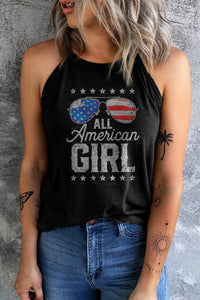 ALL AMERICAN GIRL Graphic Tank-Tops-Grace & Blossom Boutique, a women's online fashion boutique located in Odessa, Florida