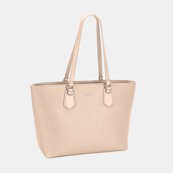 David Jones PU Leather Tote Bag-Accessories-Grace & Blossom Boutique, a women's online fashion boutique located in Odessa, Florida