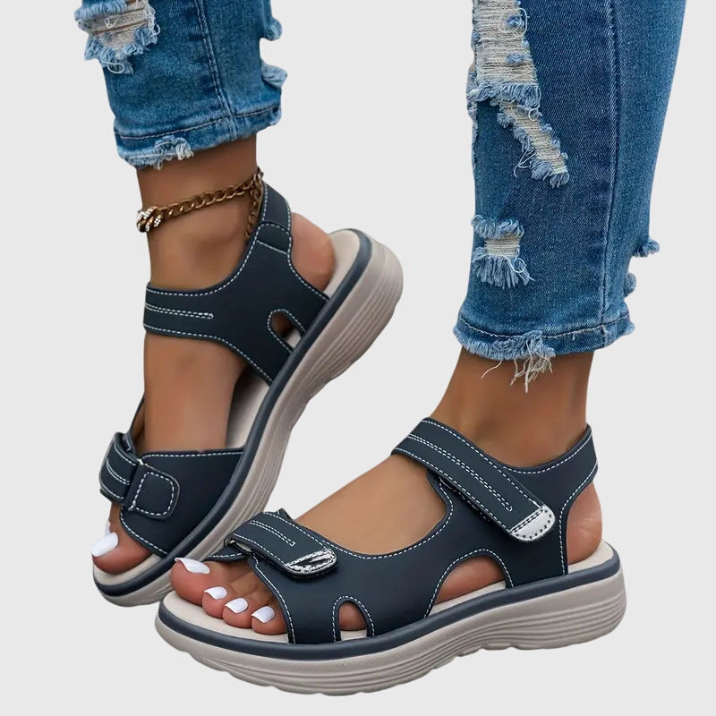 Petra | Double Velcro Sport Open Toe Platform Sandals