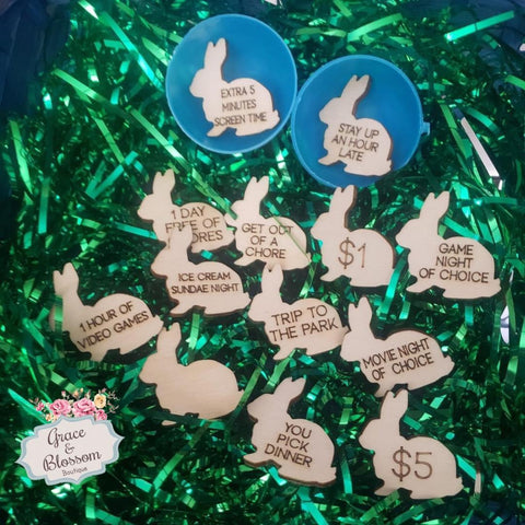 Wooden Easter Egg Tokens-Gifts-Grace & Blossom Boutique, a women's online fashion boutique located in Odessa, Florida