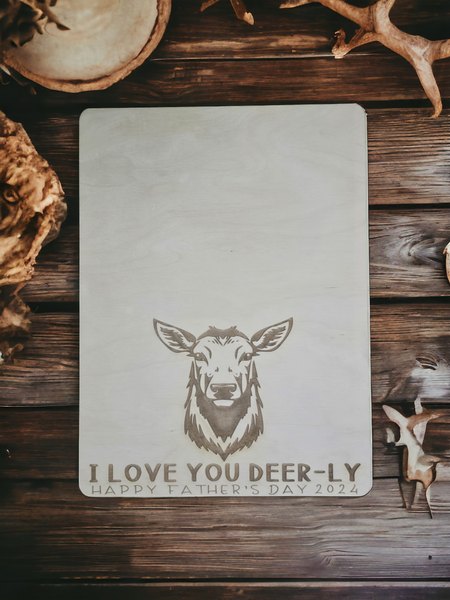 I Love You Deer-ly Handprint Sign Happy Father's Day 2024-Gifts-Grace & Blossom Boutique, a women's online fashion boutique located in Odessa, Florida