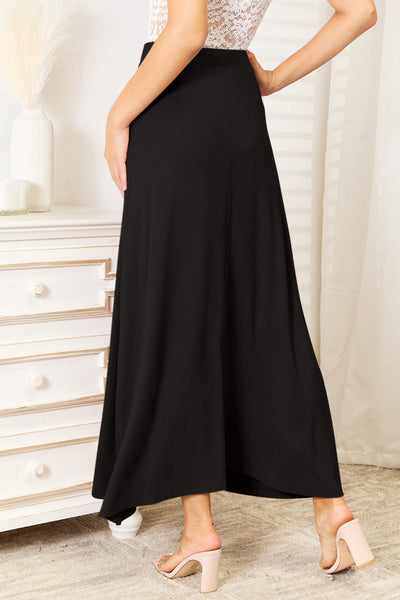 Double Take Full Size Soft Rayon Drawstring Waist Maxi Skirt Rayon-Bottoms-Grace & Blossom Boutique, a women's online fashion boutique located in Odessa, Florida