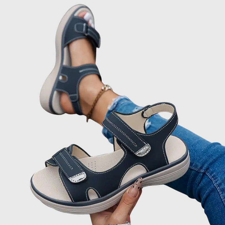 Petra | Double Velcro Sport Open Toe Platform Sandals