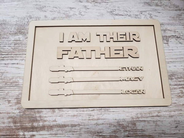 I Am Their Father DIY Sign Personalized Light Sticks-Gifts-Grace & Blossom Boutique, a women's online fashion boutique located in Odessa, Florida