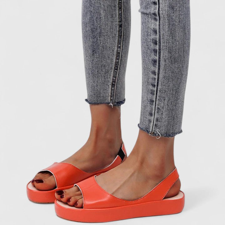 Ivy | Open Toe Slingback Chunky Platform Sandals