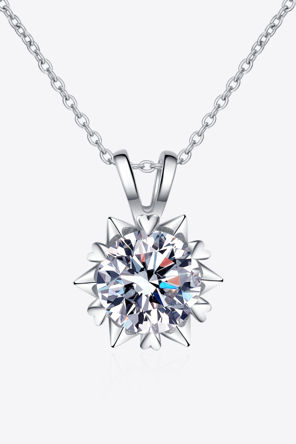 Learning To Love 925 Sterling Silver Moissanite Pendant Necklace-Necklaces-Grace & Blossom Boutique, a women's online fashion boutique located in Odessa, Florida