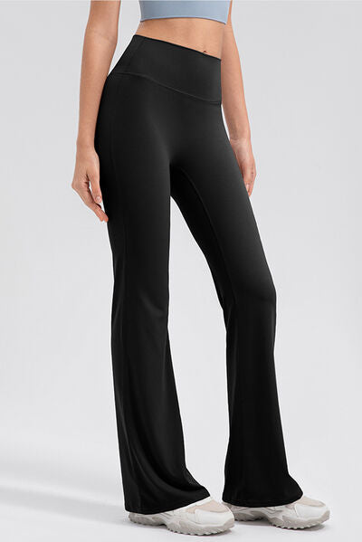 High Waist Straight Active Pants-Bottoms-Grace & Blossom Boutique, a women's online fashion boutique located in Odessa, Florida