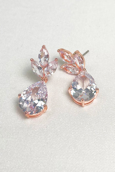 Zirconia Stone Drop Earrings-Earrings-Grace & Blossom Boutique, a women's online fashion boutique located in Odessa, Florida