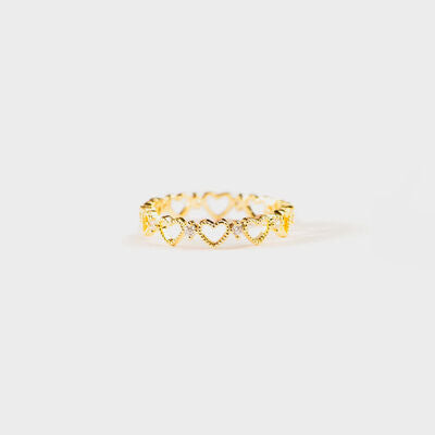 Heart Shape 18K Gold-Plated Ring-Rings-Grace & Blossom Boutique, a women's online fashion boutique located in Odessa, Florida