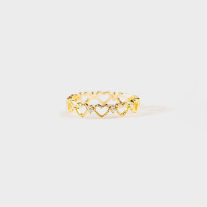 Heart Shape 18K Gold-Plated Ring-Rings-Grace & Blossom Boutique, a women's online fashion boutique located in Odessa, Florida