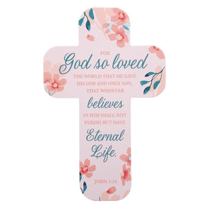 God So Loved The World Cross Bookmark - John 3:16-Bookmarks-Grace & Blossom Boutique, a women's online fashion boutique located in Odessa, Florida