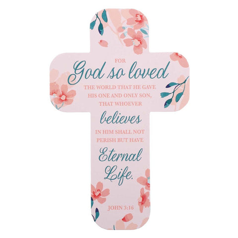 God So Loved The World Cross Bookmark - John 3:16-Bookmarks-Grace & Blossom Boutique, a women's online fashion boutique located in Odessa, Florida