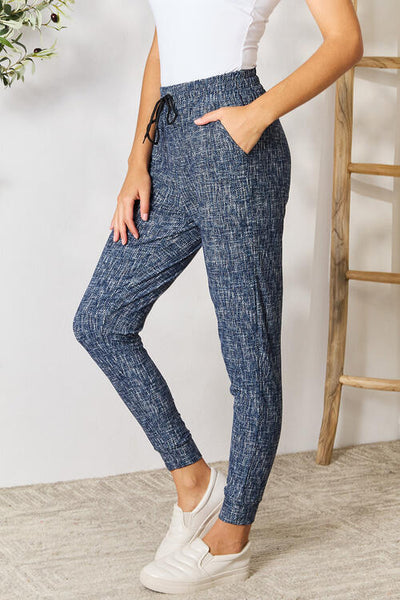 LOVEIT Heathered Drawstring Leggings with Pockets-Bottoms-Grace & Blossom Boutique, a women's online fashion boutique located in Odessa, Florida