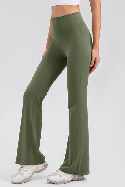 High Waist Straight Active Pants-Bottoms-Grace & Blossom Boutique, a women's online fashion boutique located in Odessa, Florida